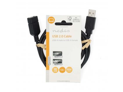 Nedis CCGL60010BK10 USB 2.0 prodlužovací kabel AM - AF 1m