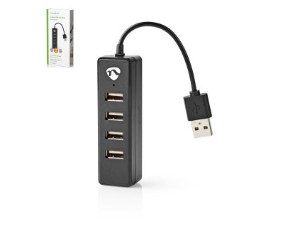 Nedis UHUBU2420BK rozbočovač 4 Port USB Hub