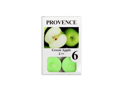 Provence svíčka vosková čajová 6ks jablko 560227/85