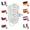 Prodlužovací kabel 10 m / 3 zásuvky / bílý / PVC / 1 mm2