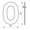 číslo domovní č.0  75mm nerez ČER