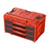 QBRICK Box plastový s organizérem plastový QBRICK ONE Drawer 3 Toolbox 2.0 Red Ultra HD Custom, 2 zásuvky | 587x380x340 mm