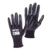 Povrstvené rukavice GLONI černé, v. 10"