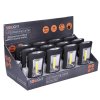 SOLIGHT - LED svítilna pracovní, 3W COB + 3 SMD LED, hák + magnet, 3 x AAA