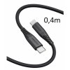 SWISSTEN kabel USB-C USB-C silikonový 0,4m 3A 60W černá