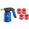 KEMPER - Opalovací hořák piezo + 4x STOPGAS plynová kartuše 360 ml (190 g)