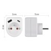 Rozbočovací zásuvka 1×, 1×USB-A+1×USB-C, bílá