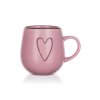 hrnek 500ml HEART RŮŽ keramický