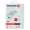 SWISSTEN adaptér 230V/1A 5W 1xUSB + microUSB kabel 1,2m BÍLÁ