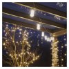 LED světelný řetěz – 16x párty žárovky čiré, 7,6 m, venkovní i vnitřní, teplá bílá