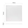 LED panel MAXXO 60×60, čtvercový vestavný bílý, 36W teplá b. UGR