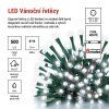LED vánoční řetěz, 50 m, venkovní i vnitřní, studená bílá, programy, časovač