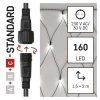 Standard LED spojovací vánoční řetěz – síť, 1,5x2 m, venkovní, studená bílá