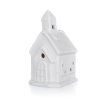 dekorace LED DOMEČEK porcelán.BÍ (var.4)