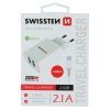 SWISSTEN adaptér 230V/2,1A 2xUSB + USB-C kabel 1,2m BÍLÁ