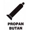 Propan butan - bílá tabulka plast A5