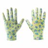 rukavice zahradní - nitril, 7\" květ.vzor Verto