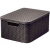 box úložný RATTAN 40x29x19cm (M) s víkem, STYLE2, PH HN