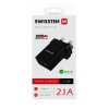 SWISSTEN adaptér 230V/2,1A 10,5W 2xUSB do Anglie (UK) černá