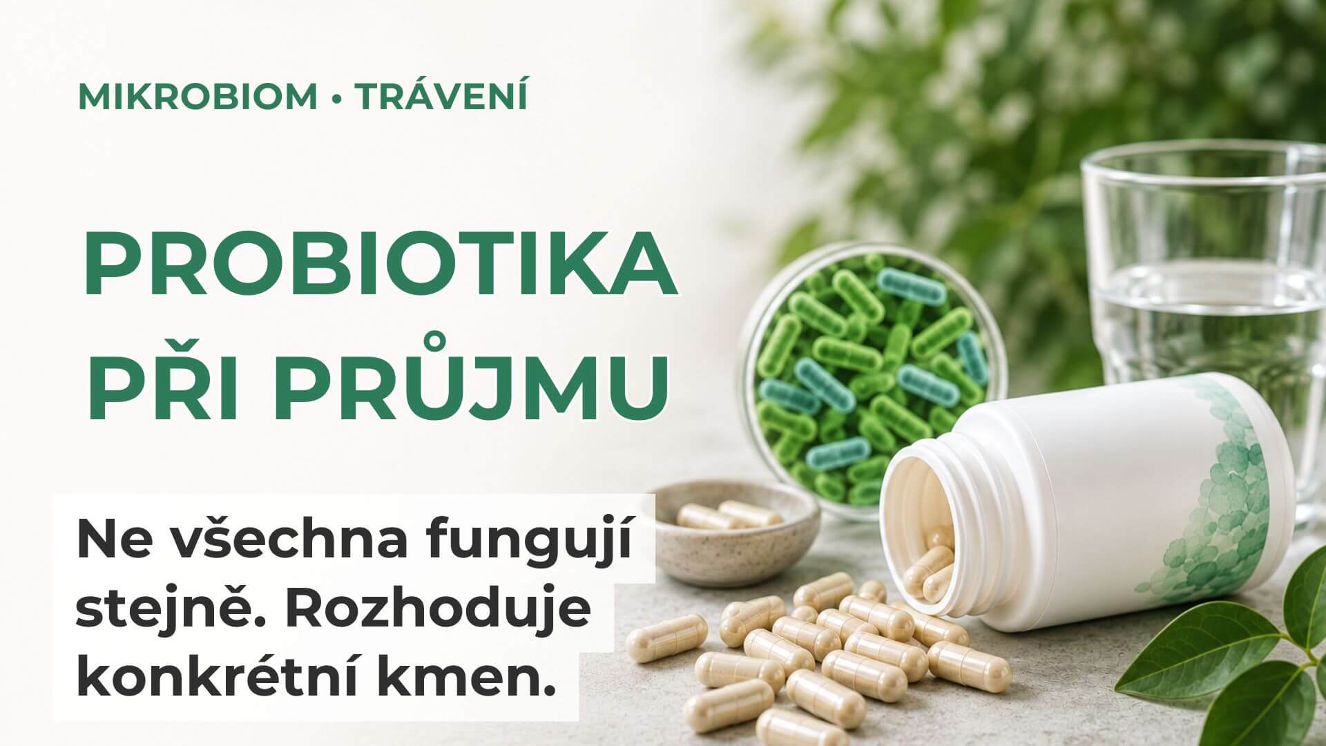 Probiotika při průjmu: mají smysl a na jakých kmenech skutečně záleží?