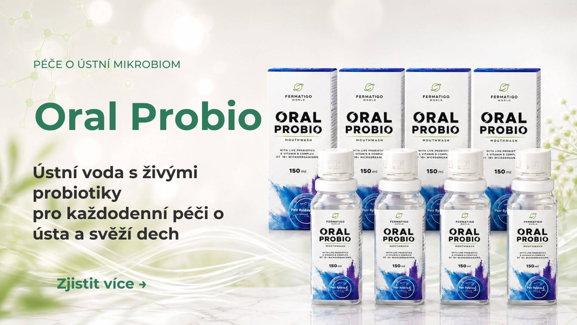 ORAL PROBIO – probiotická ústní voda 4× 150 ml