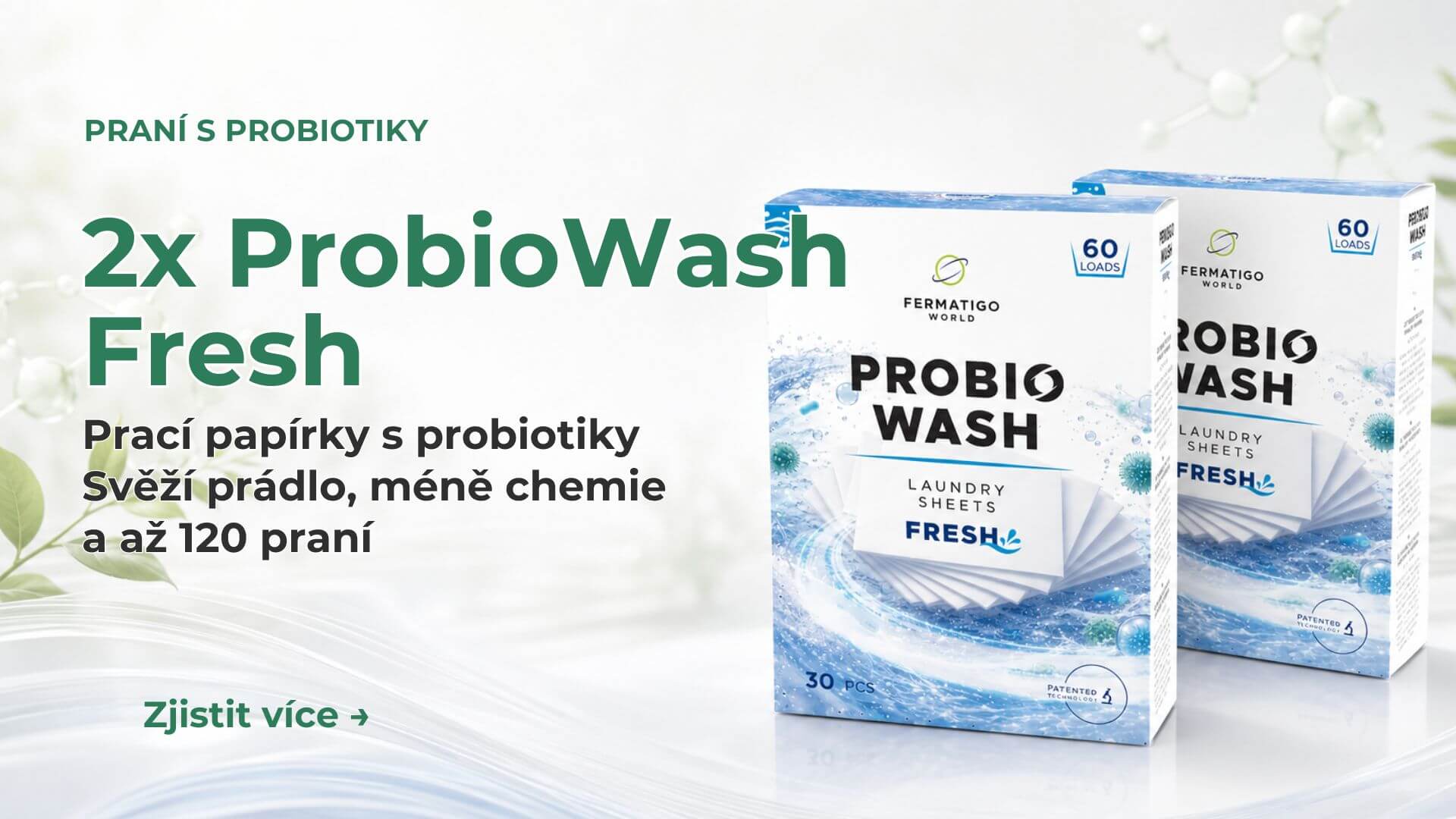 ProbioWash Fresh – výhodné balení pracích papírků s probiotiky