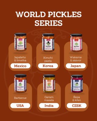 World pickles series je tady ❤️‍🔥 Nová série fermentované zeleniny ze 6 koutů světa. 🥬🌎 Vybrat můžeš: • Indii • Japonsko •...
