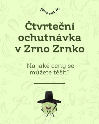Zastav se za námi na ochutnávku Ferment it do @zrno_zrnko 🤍 Ve čtvrtek 30. dubna (14:00–18:00) budeš moct ochutnat naše...