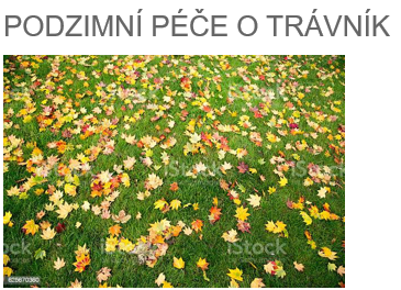 Podzimní péče o trávník