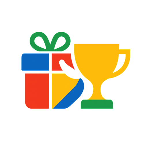 Logo s motivem dárku a trofeje znázorňující bonus při nákupu nad 1 000 Kč, vytvořené ve stylu firemní identity výrobce obojků a vodítek pro psy.