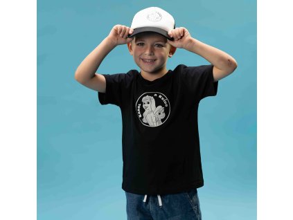 Kšiltovka Karol a Kvído - Černobílá