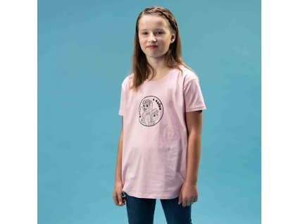 Růžové tričko s třpytkami