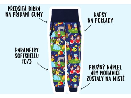 Banner Chlapecké softshellové kalhoty Karol a Kvído Kvídův sen