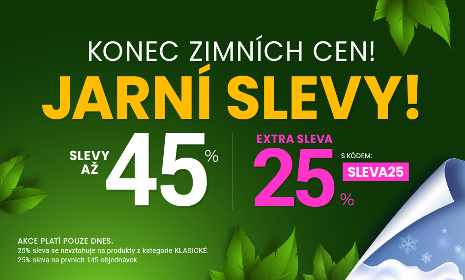 Slevy až 45 % + navíc 25 %
