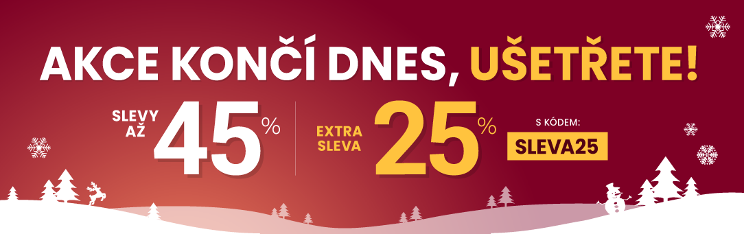 Slevy až 45 % + navíc 25 %