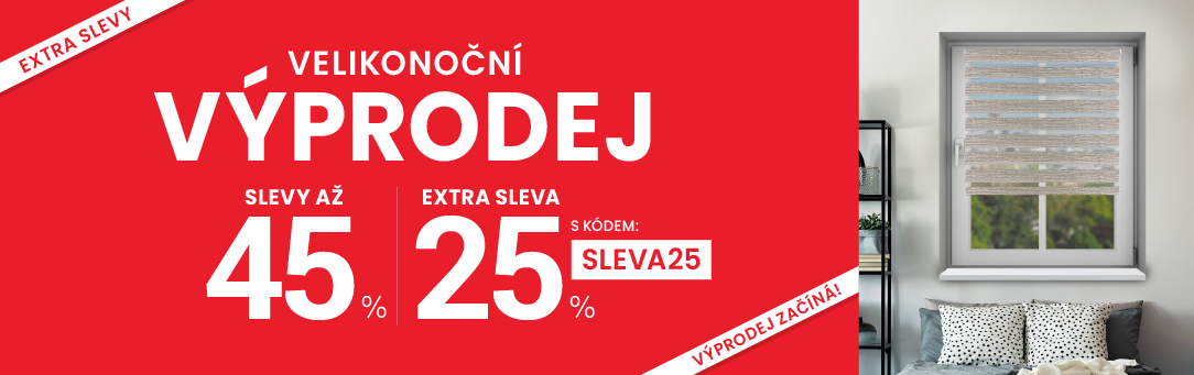 Slevy až 45 % + navíc 25 %