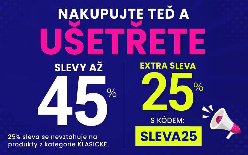 Slevy až 45 % + navíc 25 %