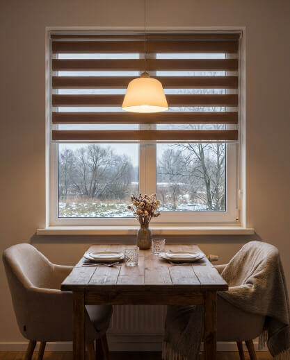 Vizualizace - hnědá roleta