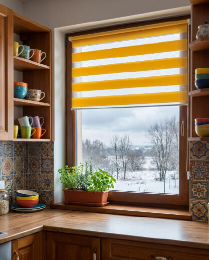 Vizualizace - žlutá roleta