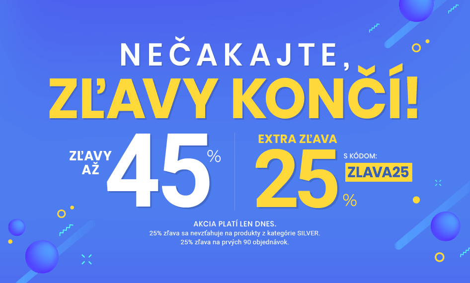 Zľavy až 45 % + naviac zľava 25 %