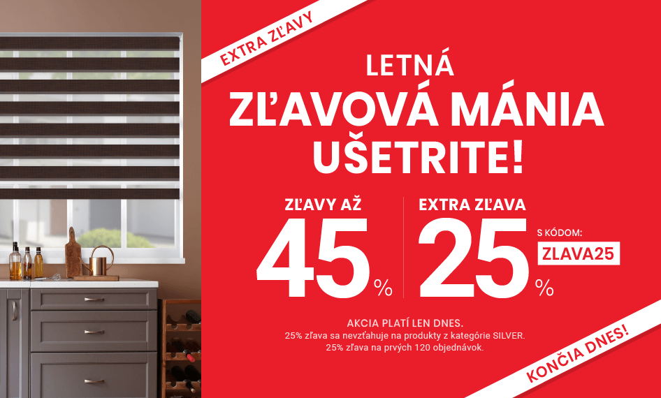 Zľavy až 45 % + naviac zľava 25 %