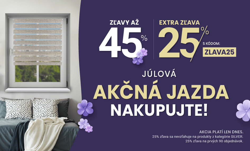 Zľavy až 45 % + naviac zľava 25 %