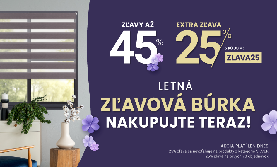 Zľavy až 45 % + naviac zľava 25 %