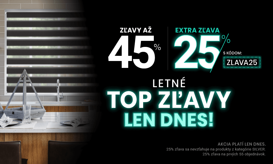 Zľavy až 45 % + naviac zľava 25 %