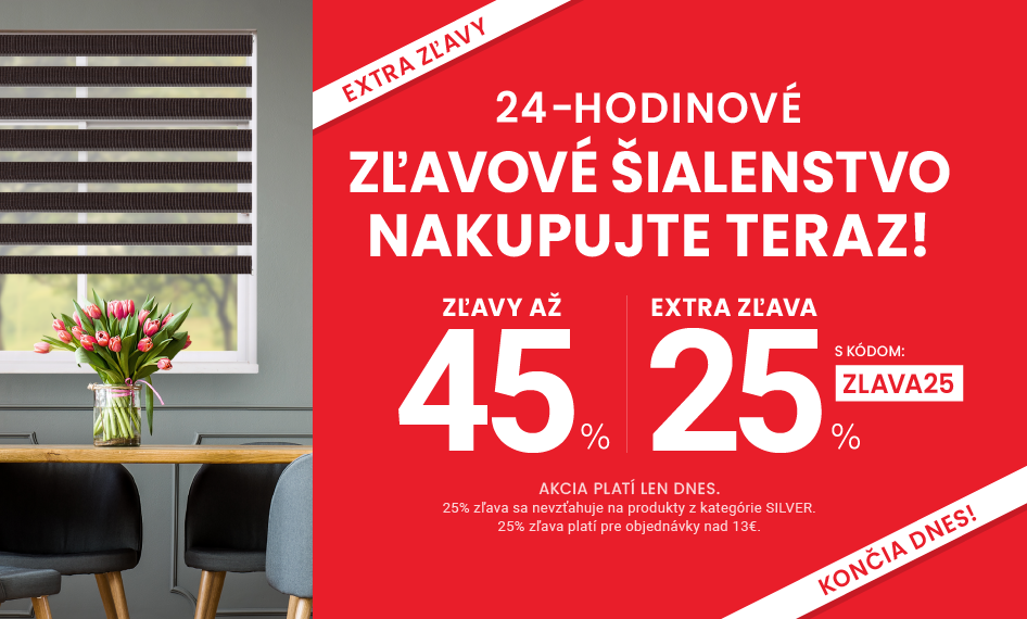 Zľavy až 45 % + naviac zľava 25 %