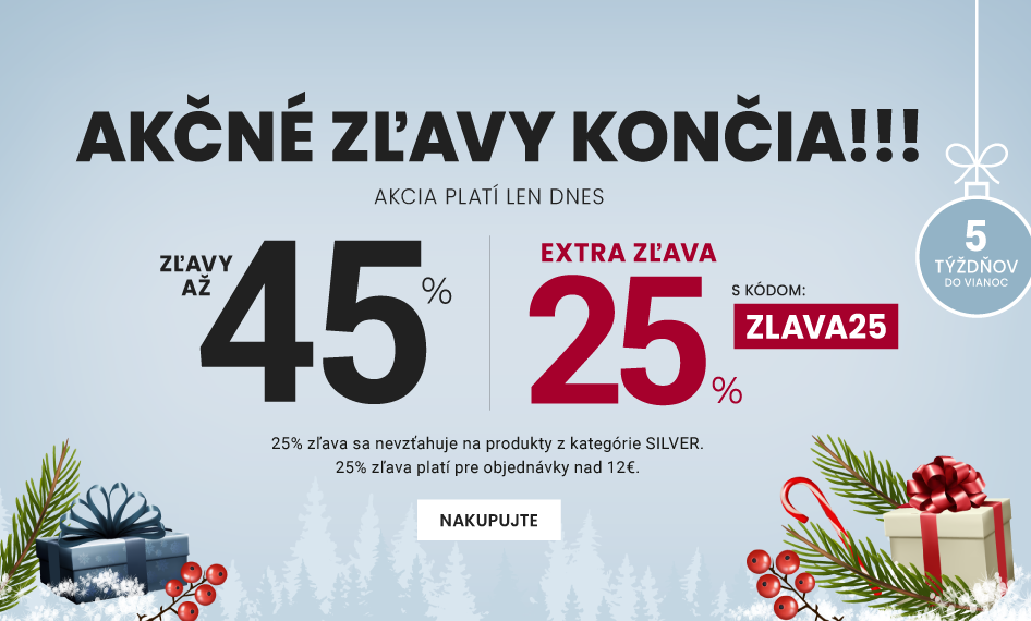 Zľavy až 45 % + naviac zľava 25 %