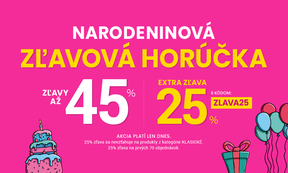 Zľavy až 45 % + naviac zľava 25 %