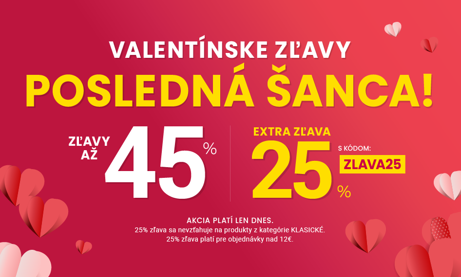 Zľavy až 45 % + naviac zľava 25 %