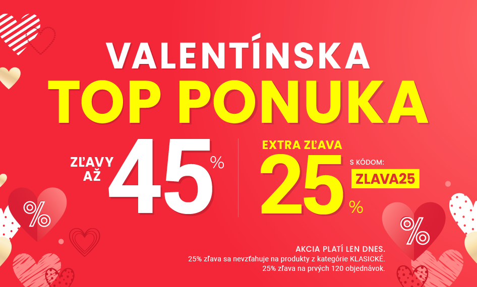 Zľavy až 45 % + naviac zľava 25 %