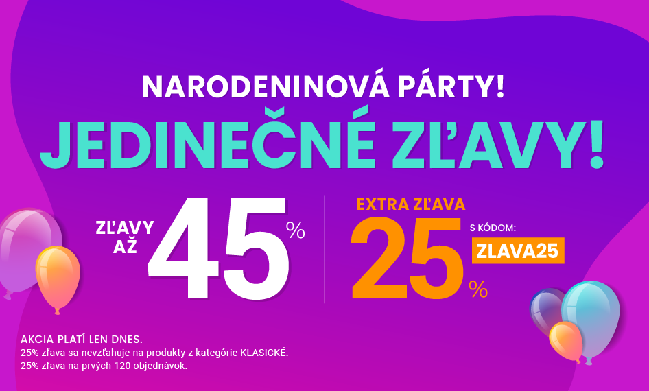 Zľavy až 45 % + naviac zľava 25 %